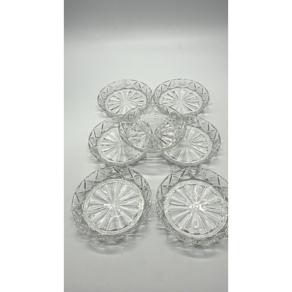 Set of 7 Vintage Anchor Hocking Waterford Waffle Coasters